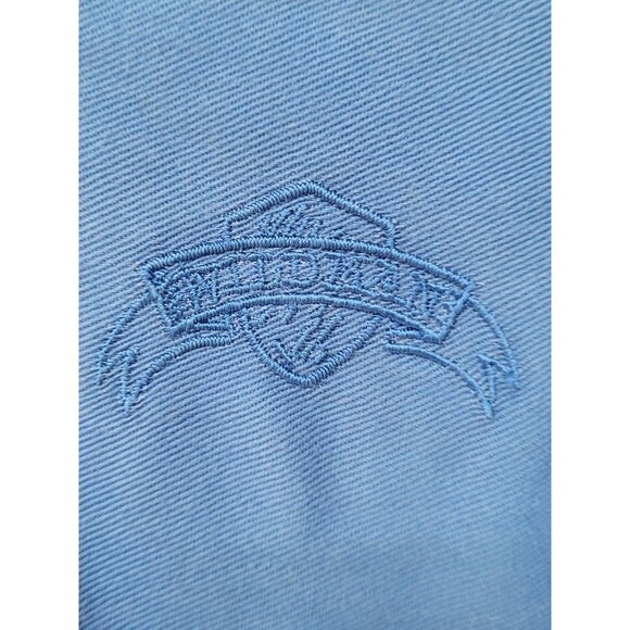 Wildman Apparel Men XL Blue Canvas Shirt VTG Long Sleeve Button Down Heavyweight - Picture 7 of 14